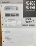 Nikko ND-600 ND-620 Stereo Cassette Deck Original Service Repair Manual. Fixed Price $24.94.