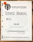 Kenwood KA-80 Amplifier Service Manual *original*. Fixed Price $19.97.