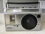 Sanyo Cassette Radio Model M2820 Works With Batteries And Cord 1982 Silver Vtg. Fixed Price $68.98.