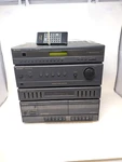 Vintage Hitachi Stereo Tuner, Amplifier, Dual Cassette Tape Deck HRD-301. Fixed Price $59.99.