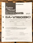 Pioneer SA-V1160 Amplifier Service Manual *original*. Fixed Price $19.97.