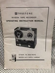Truetone Riviera Tape Recorder Operating Instruction Manual Western Auto Supply. Fixed Price $17.99.