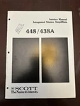 H.h. Scott 448 438A Integrated Amplifier Service Manual Original Genuine. Fixed Price $29.99.