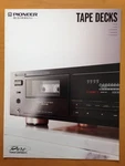 Pioneer Cassette Deck Catalog 1988 T818 T616 T700WR T500WR T7070WR Fg. Fixed Price $113.93.