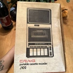 Vintage Craig Portable Cassette Recorder J102. B23. Fixed Price $20.00.