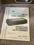 Hafler DH-120 / Power Amplifier Instruction For Operation Kit Assembly Only. Fixed Price $25.00.