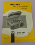 Philips France Tape Recorders Magnetophone Advertising Brochure French 1960'S. Fixed Price $25.00.
