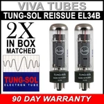 Brand New Tung-sol Reissue EL34B Plate Current Matched Pair (2) Vacuum Tubes. Fixed Price $97.31.