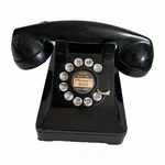 Vintage Western Electric Bell System Rotary Phone 302 Black Bakelite F1. Fixed Price $114.00.