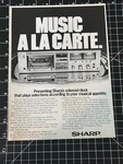 Vtg Print Ad 1979 Sharp Cassette Deck RT-2251 Stereo Audio Electronic's Retro. Fixed Price $15.99.