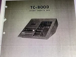 Yamaha TC-800D Service Manual Digital. Fixed Price $6.00.