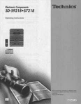 Technics SD-S7218 SD-S9218 ST-K55 SU-G86 RS-TR180 SL-PD665 Manual Reprint. Fixed Price $22.24.
