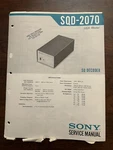 Sony SQD-2070 Decoder Service Manual Oem Vintage Diagrams Repair. Fixed Price $49.99.