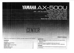 Yamaha AX-500U Stereo Sound Amplifier Operating Instructions User Manual. Fixed Price $6.71.