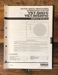 Yamaha YST-SW20 YST-MSW10 Subwoofer Service Manual *original*. Fixed Price $19.97.
