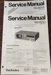 Technics RS-M250 Microprocessor Controlled Cassette Service Manual + Supplement. Fixed Price $8.25.
