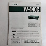Teac W-440C Stereo Double Cassette Deck Owner's Manual. Fixed Price $14.99.