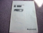 Instruction Manual Kenwood KX-1000D Cassette Deck. Fixed Price $7.00.