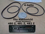 Kit Fits Nakamichi Tape Deck 480 Z 481 482 (lot Of Four Belts) New!. Fixed Price $15.25.