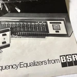 Vintage Bsr Equalizer Spec Sheet FEW-2 FEW-3. Fixed Price $8.99.
