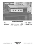 National Horizon 10 Hifi Amplifier Manual. Fixed Price $11.99.