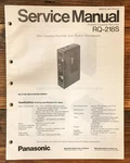 Panasonic RQ-218S Portable Cassette Service Manual *original*. Fixed Price $14.97.