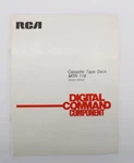 Vtg. Rca Cassette Tape Deck Mtr 118 Digital Command Owner's Operation Manual. Fixed Price $13.85.