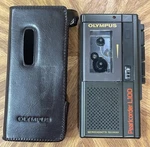 Olympus Pearlcorder L100 Microcassette Recorder W/leather Case Tested Works. Fixed Price $40.00.