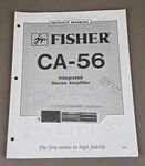 Fisher Integrated Stereo Amplifier CA-56 Service Manual D-3795. Fixed Price $54.95.