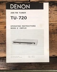 Denon TU-720 Tuner Service Manual *original*. Fixed Price $19.97.