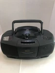 Audiovox Portable Cd Cassette Boombox Am/fm Radio Tape Recorder Black Tested Vtg. Fixed Price $30.00.