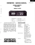 Onkyo TA-2033 Stereo Cassette Tape Deck, Original Service Manual. Fixed Price $20.00.