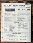 Sharp RT-W600S Cassette Service Manual *original*. Fixed Price $14.97.