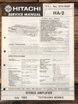 Hitachi HA-2 Amplifier Service Manual *original*. Fixed Price $14.97.