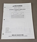 Mitsubishi Stereo Power Amplifier Model M-A01 Service Manual D-3941. Fixed Price $64.95.