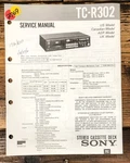 Sony TC-R302 Cassette Service Manual *original*. Fixed Price $14.97.