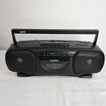 Vintage Sanyo M-7015 Portable Am/fm Radio Cassette Recorder W/cord Tested/works. Fixed Price $35.00.