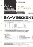 Pioneer Service Manual Sa V1160 Bk Original Factory Repair Book Not Copy. Fixed Price $19.99.