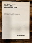 Harman Kardon HK100M HK-100M Cassette Service Manual *original*. Fixed Price $14.97.