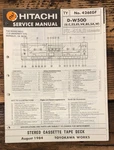 Hitachi D-W500 Cassette Service Manual *original*. Fixed Price $14.97.