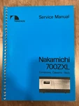 Nakamichi 700ZXL Cassette Deck Factory Service Manual W/ Incredible Diagrams. Fixed Price $100.00.