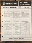 Hitachi D-22S MK2 Mkii Cassette Service Manual *original*. Fixed Price $14.97.