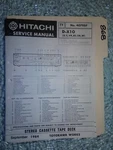 Hitachi D-X10 Service Manual Original Repair Book Stereo Tape Deck Player. Fixed Price $25.00.