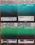Hitachi Receivers SR-2010, SR-604, Cassette Decks D-55S, D-75S Brochures, Orig. Fixed Price $5.00.