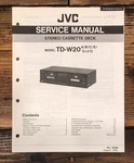 Jvc TD-W20 Cassette Service Manual *original*. Fixed Price $19.97.