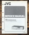 Jvc KD-D3 Cassette Service Manual *original*. Fixed Price $24.97.