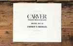 Carver M-1.0T Amplifier Owners / User Manual *original*. Fixed Price $39.97.