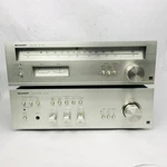 Vtg Sharp SM-1144 ST-1144 Stereo Amplifier & Tuner Silver Solid State, Power On. Fixed Price $179.95.