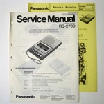 Panasonic RQ-2730 Cassette Recorder Service Manual Schematics Parts Lists. Fixed Price $8.55.