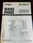 Aiwa AD-WX515 ADWX515 Repair Service Manual From The Usa **original**. Fixed Price $10.99.